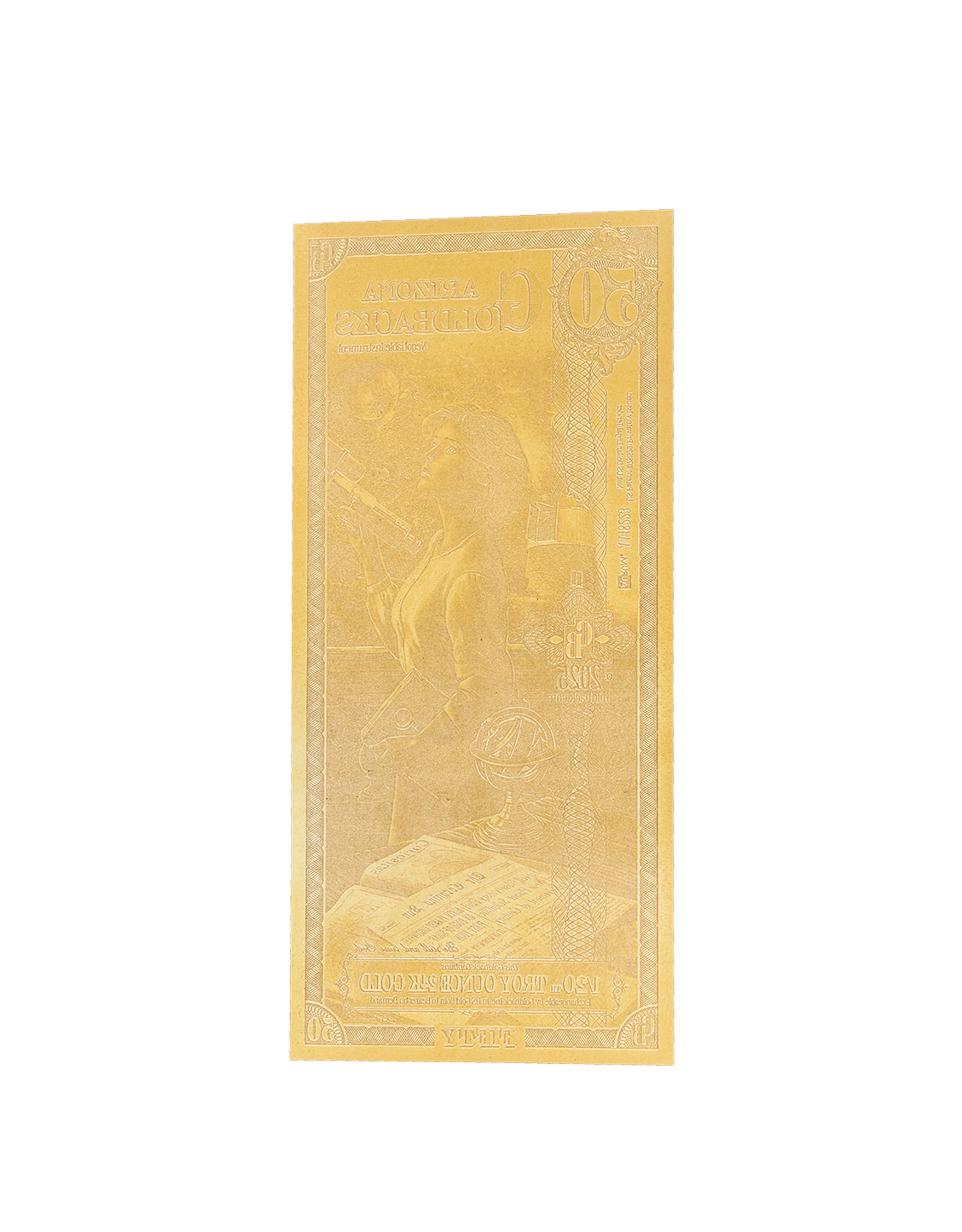 50 Arizona Goldback - Alpha Edition (α) | Aurum Gold Foil Note (24k)
