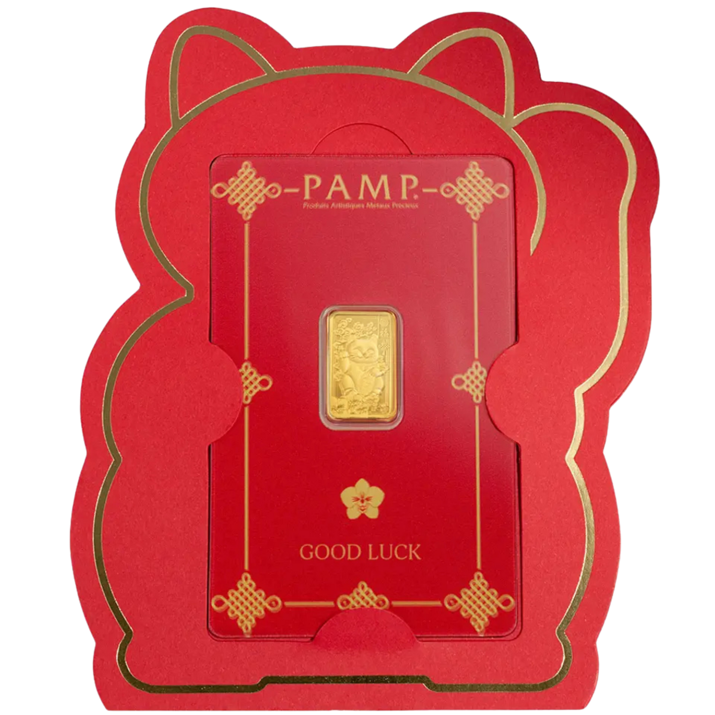2.5g Gold PAMP Lucky Cat Bar (999.9)