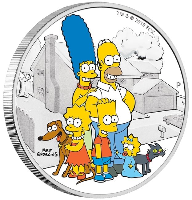 2019 Tuvalu The Simpsons™ Family 2oz Silver Coin  [NGC PF68]