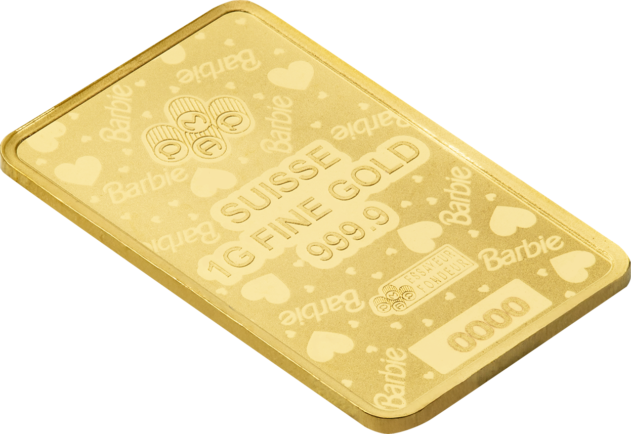 PAMP Suisse 2025 1g Gold Bar Barbie Valentine’s Day (In Assay)