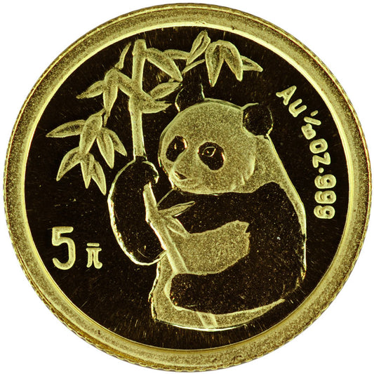 1995 5 Yuan 1/20 oz Gold Panda Coin - Large Date [BU]