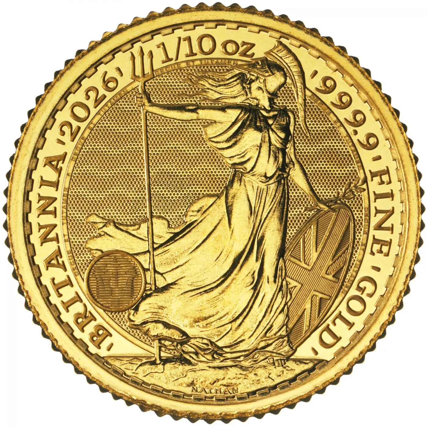 1/10 oz Gold Britannia Coin: Vaulted - CGT Exempt
