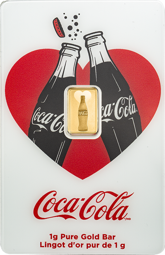 PAMP Suisse 2025 1g Gold Bar Coca-Cola Love Edition (In Assay)