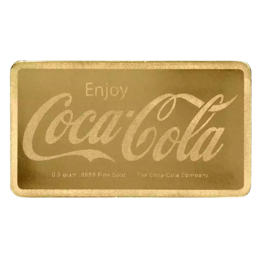 Coca-Cola 1/2 Gram .9999 Pure Gold Bar in TEP – Collectible Gold