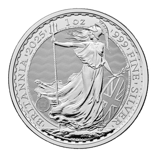 1oz Silver Britannia Coin: Vaulted - VAT FREE / CGT Exempt
