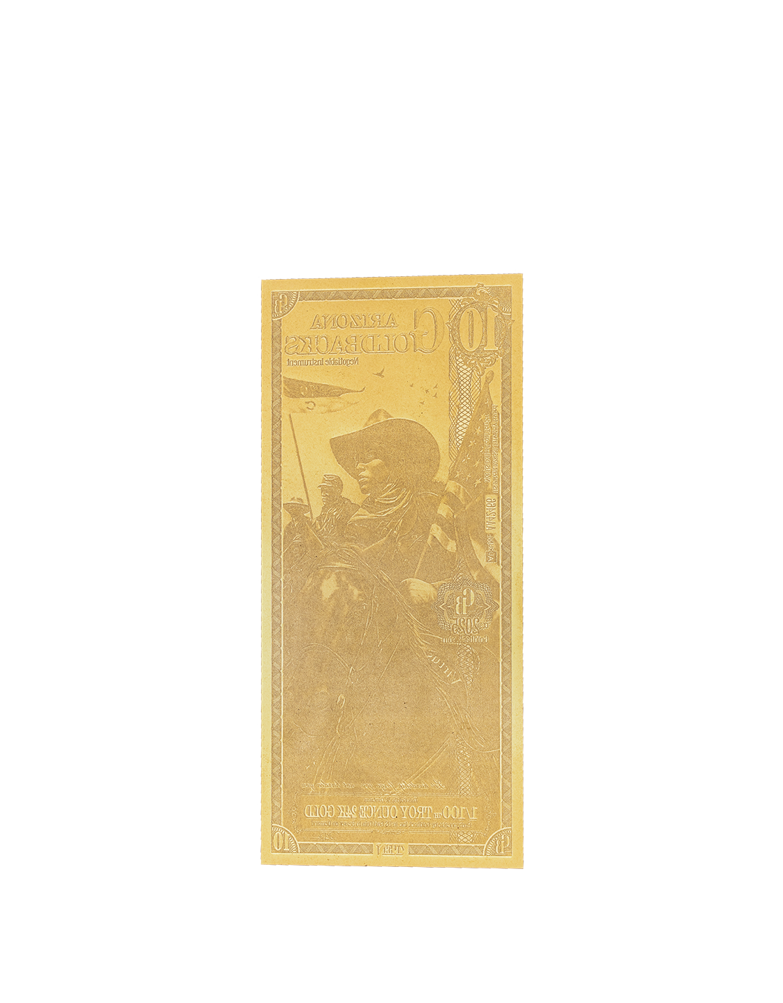 10 Arizona Goldback - Alpha Edition (α) | Aurum Gold Foil Note (24k)