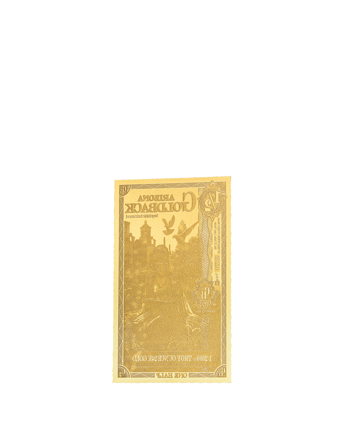 1/2 Arizona Goldback - Aurum Gold Foil Note (24k)