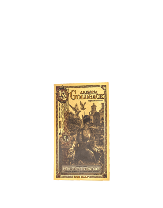 1/2 Arizona Goldback - Aurum Gold Foil Note (24k)