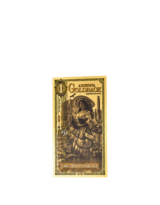 1 Arizona Goldback - | Aurum Gold Foil Note (24k)