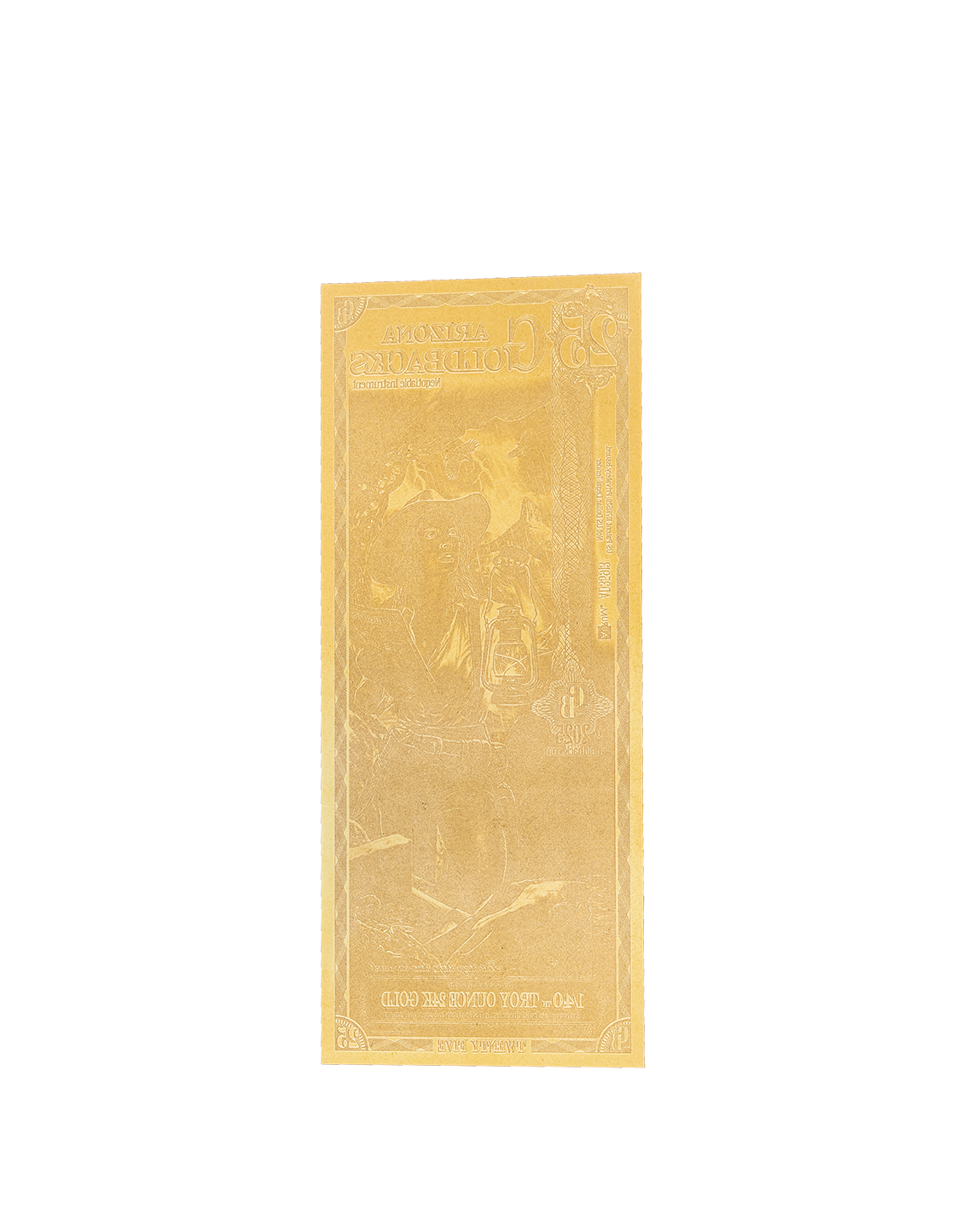 25 Arizona Goldback - Alpha Edition (α) | Aurum Gold Foil Note (24k)