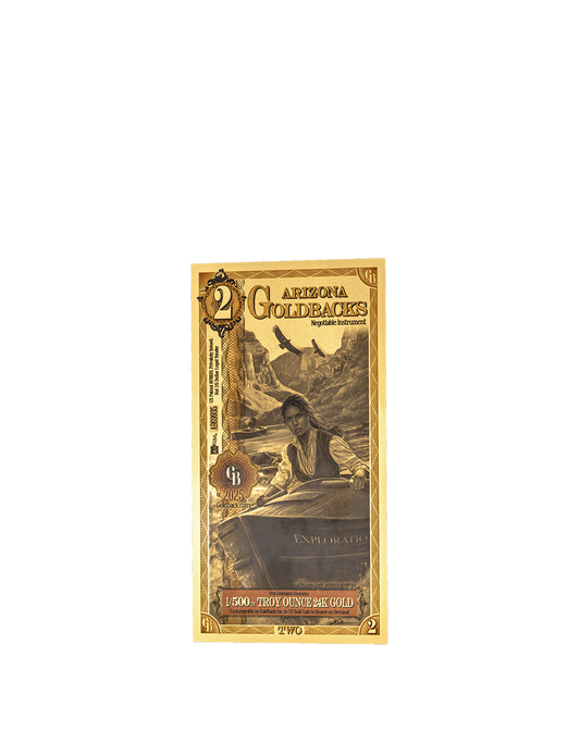 2 Arizona Goldback - Alpha Edition (α) | Aurum Gold Foil Note (24k)