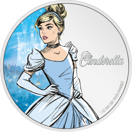 2024 Niue Disney Princess Cinderella 1 oz Silver Proof Coin [NGC PR70]