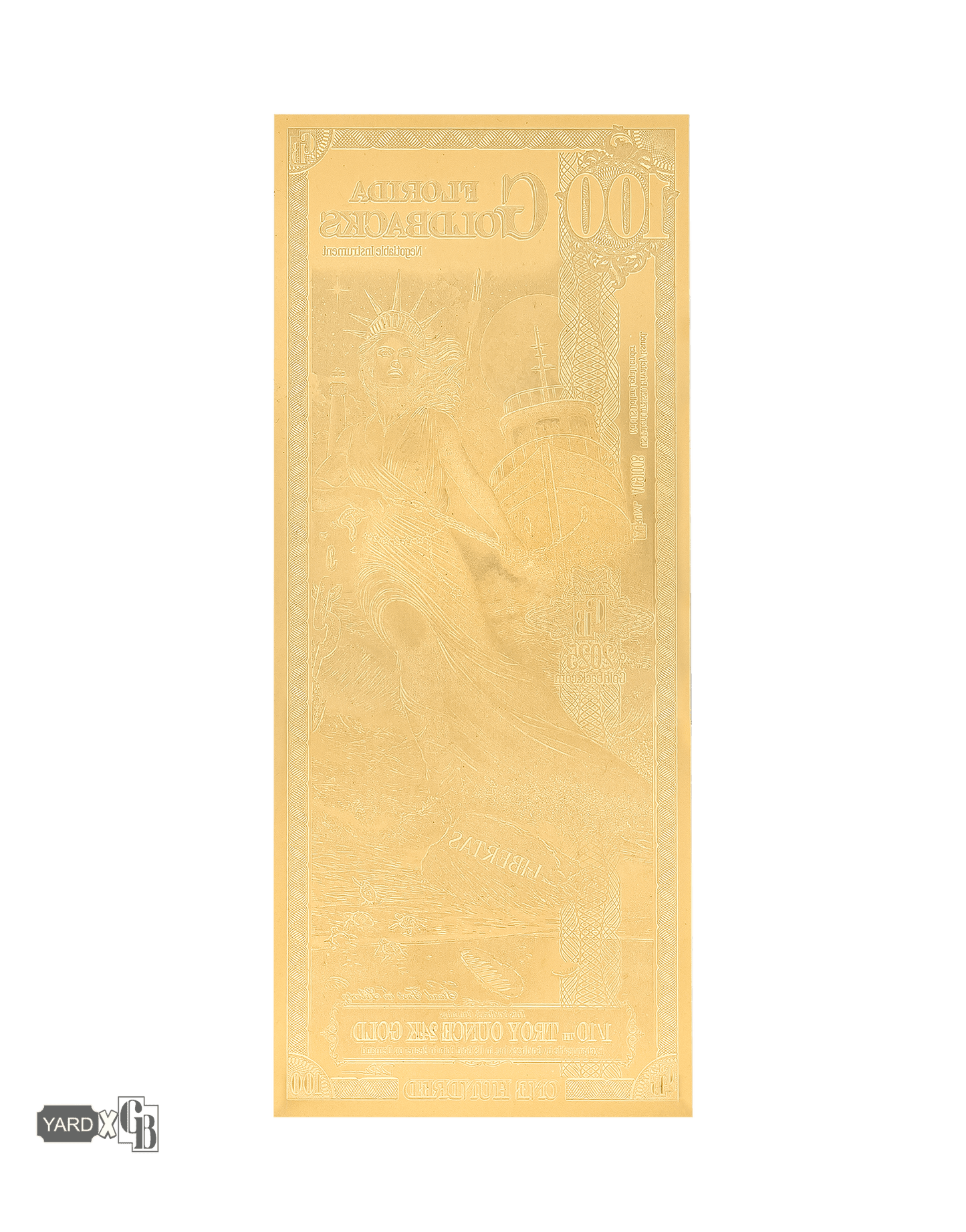 100 Florida Goldback - Alpha Edition (α) | Aurum Gold Foil Note (24k)