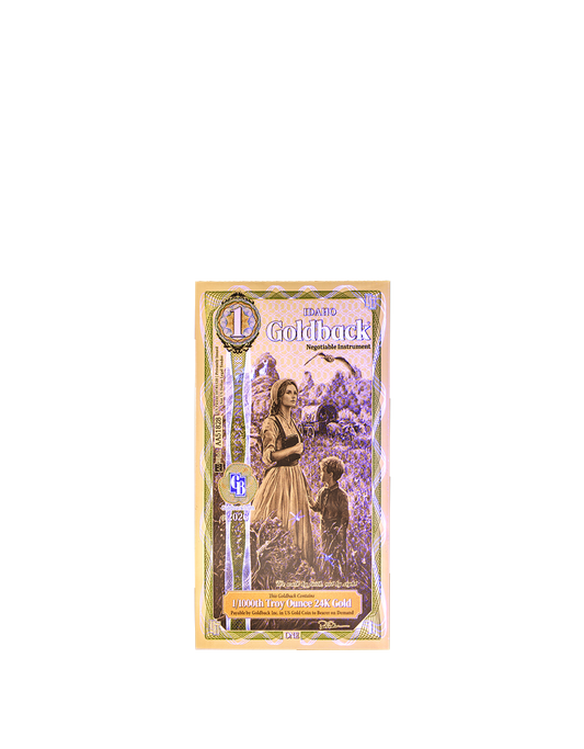 1 Idaho Goldback - Alpha Edition (α) | Aurum Gold Foil Note (24k)