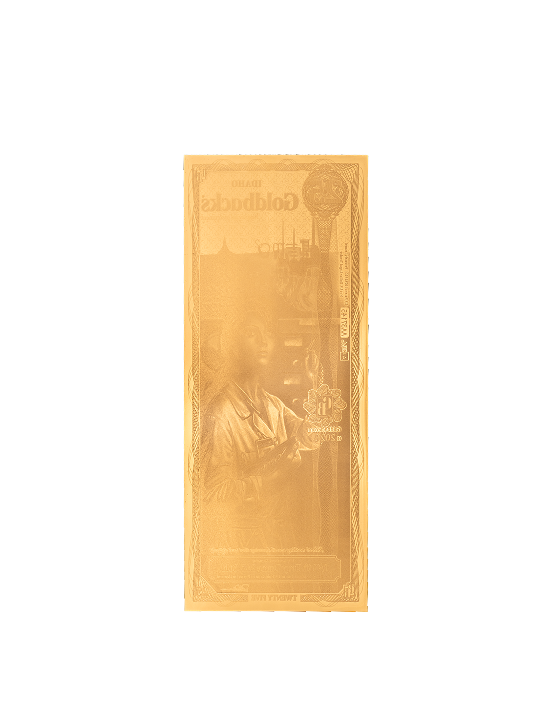 25 Idaho Goldback - Alpha Edition (α) | Aurum Gold Foil Note (24k)