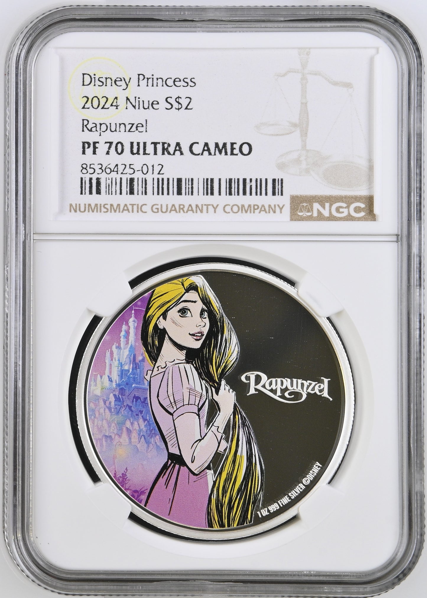 2024 Niue Disney Princess Rapunzel 1 oz Silver Proof Coin [NGC PR70]