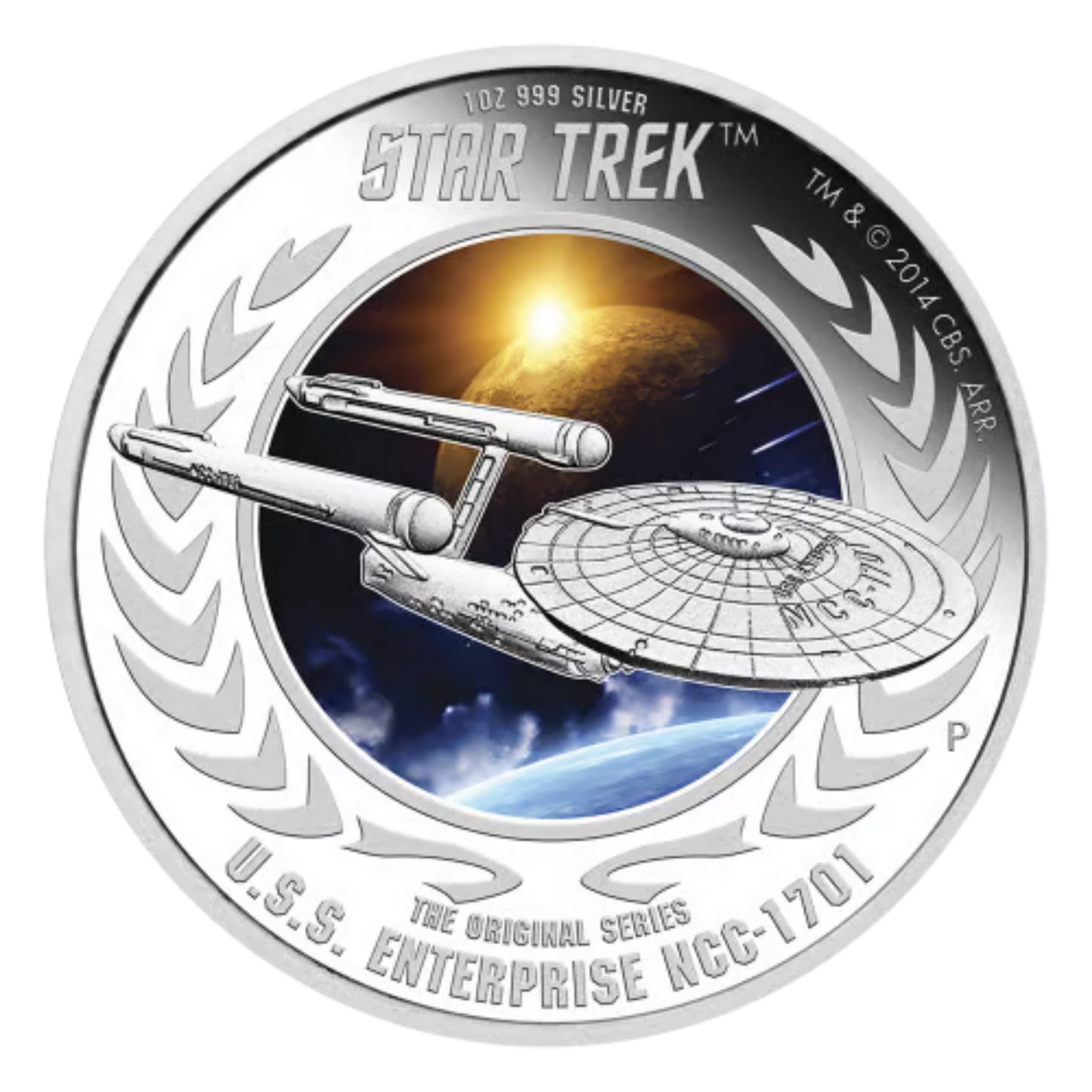 2015 Star Trek™ – USS Enterprise NCC-1701 1oz Silver Proof Coin [NGC PF 70]