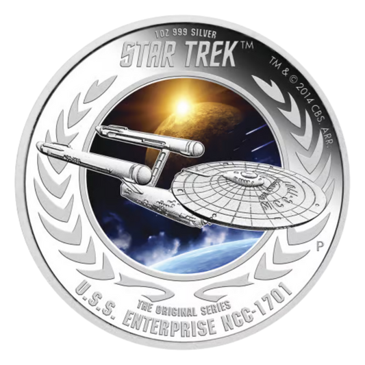 2015 Star Trek™ – USS Enterprise NCC-1701 1oz Silver Proof Coin [NGC PF 70]