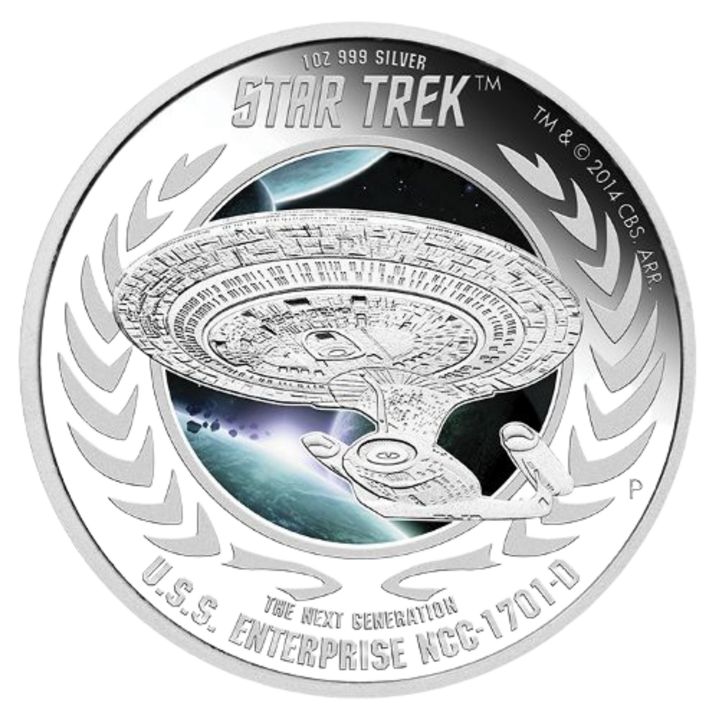 2015 Star Trek™ – USS Enterprise 1oz Silver Proof Coin [NGC PF 70]