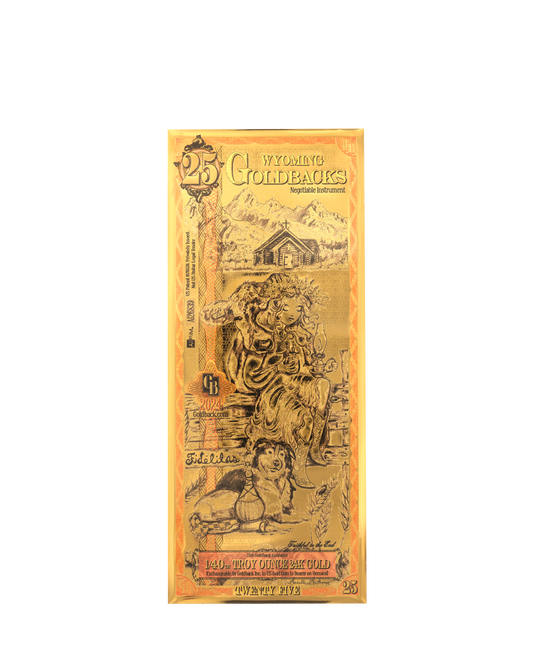 25 Wyoming Goldback | Aurum Gold Foil Note (24k)