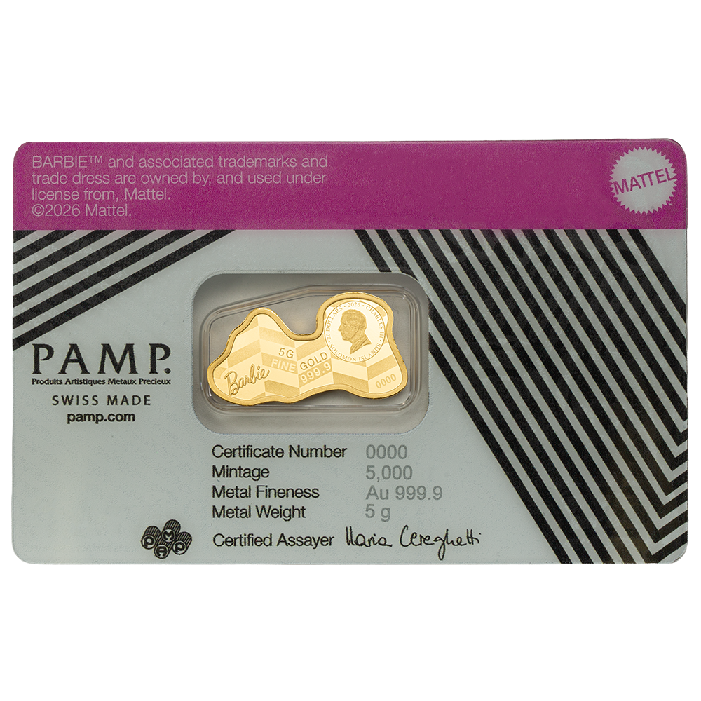 PAMP - 5g Gold Coin - Barbie Logo