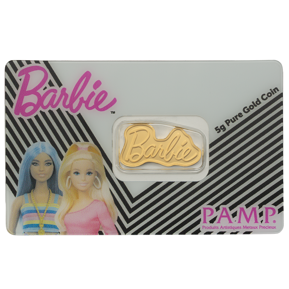 PAMP - 5g Gold Coin - Barbie Logo