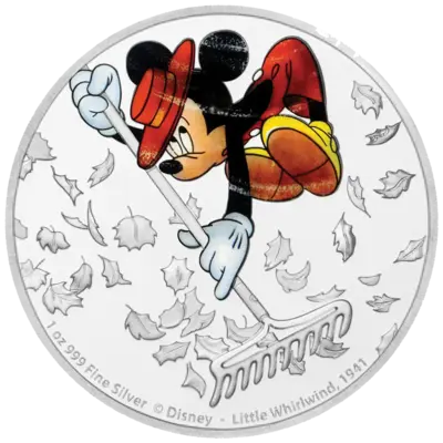 2017 Niue Disney Mickey Mouse - Little Whirlwind 1 oz Silver Proof Coin