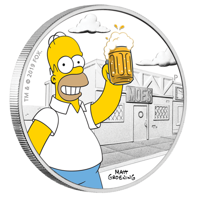 2019 The Simpsons™ – Homer Simpson 1oz Silver Proof Coin [NGC PF70]