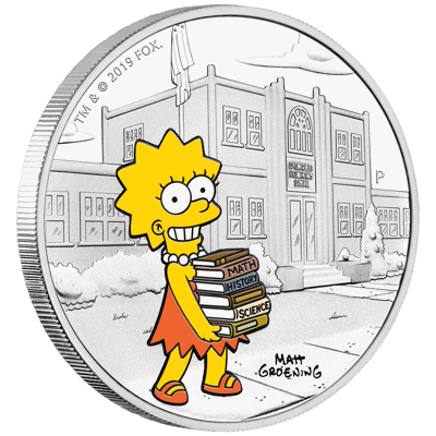 2019 The Simpsons™ – Lisa Simpson 1oz Silver Proof Coin [NGC PF70]