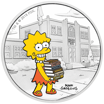 2019 The Simpsons™ – Lisa Simpson 1oz Silver Proof Coin [NGC PF70]