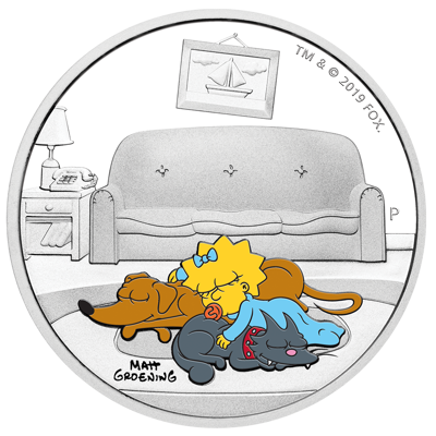 2019 The Simpsons™ – Maggie Simpson 1oz Silver Proof Coin [NGC PF 70]