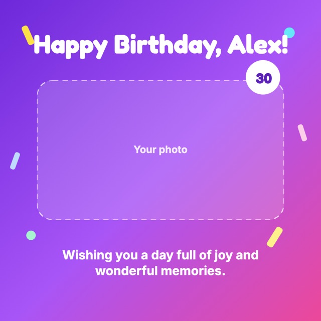 Modern Confetti Photo preview